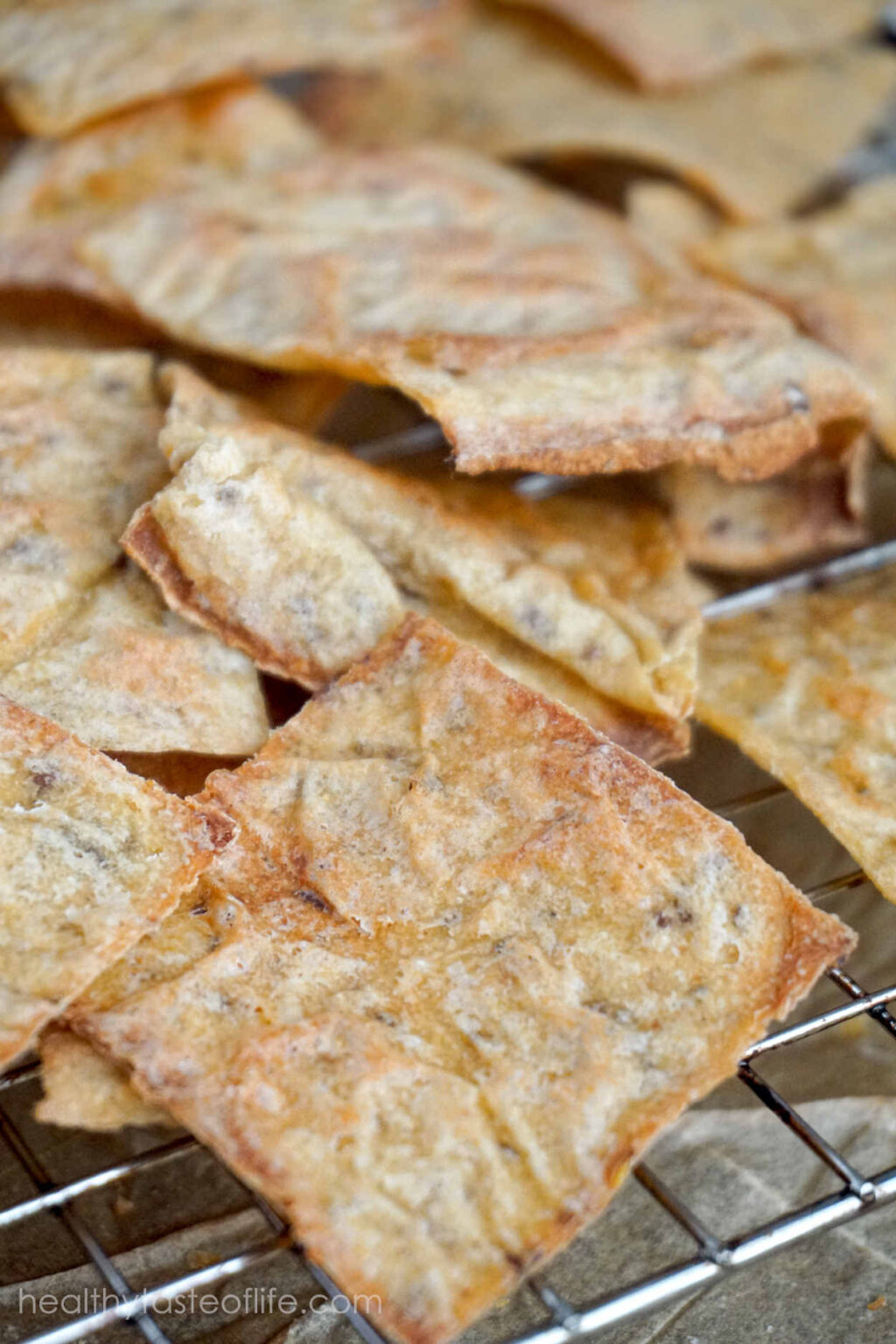 Baked Cauliflower Crackers Chips Vegan And Gluten Free Healthy