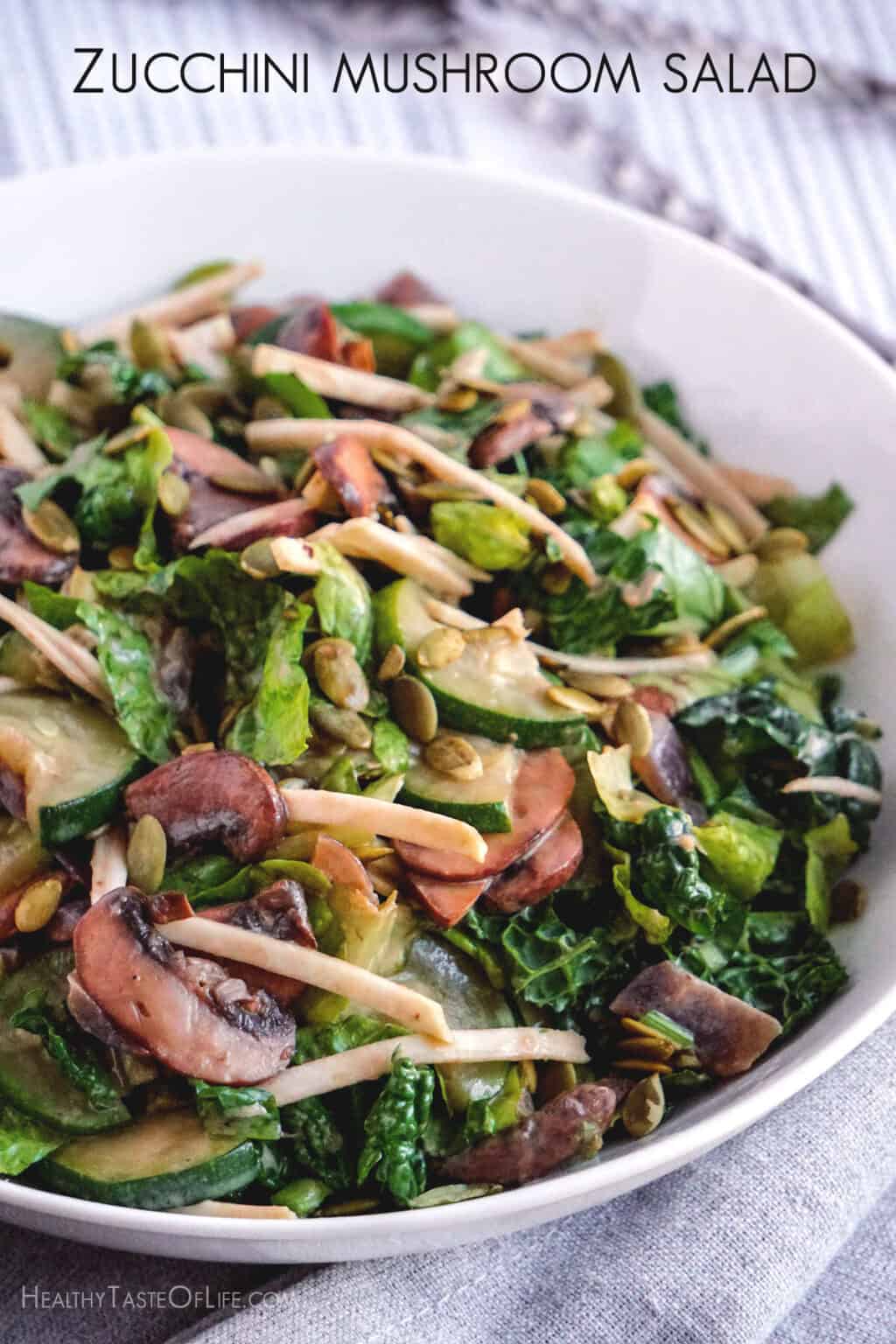 Sautéed Zucchini Mushroom Salad With Lemony Dressing Healthy Taste Of Life