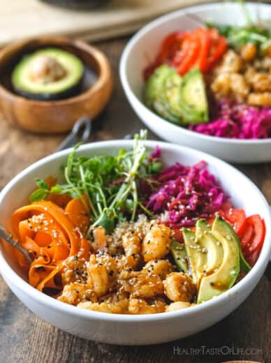 Quinoa Poke Bowl With Shrimp | Healthy Taste Of Life