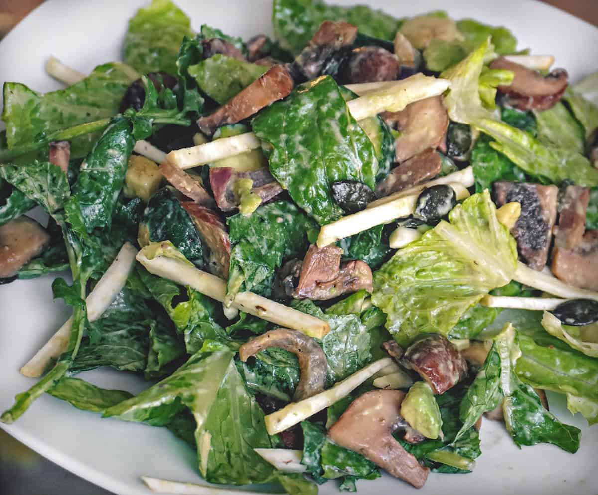 Zucchini mushroom salad recipe.