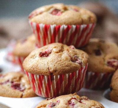 Healthy dairy gluten free strawberry muffins RECIPE.