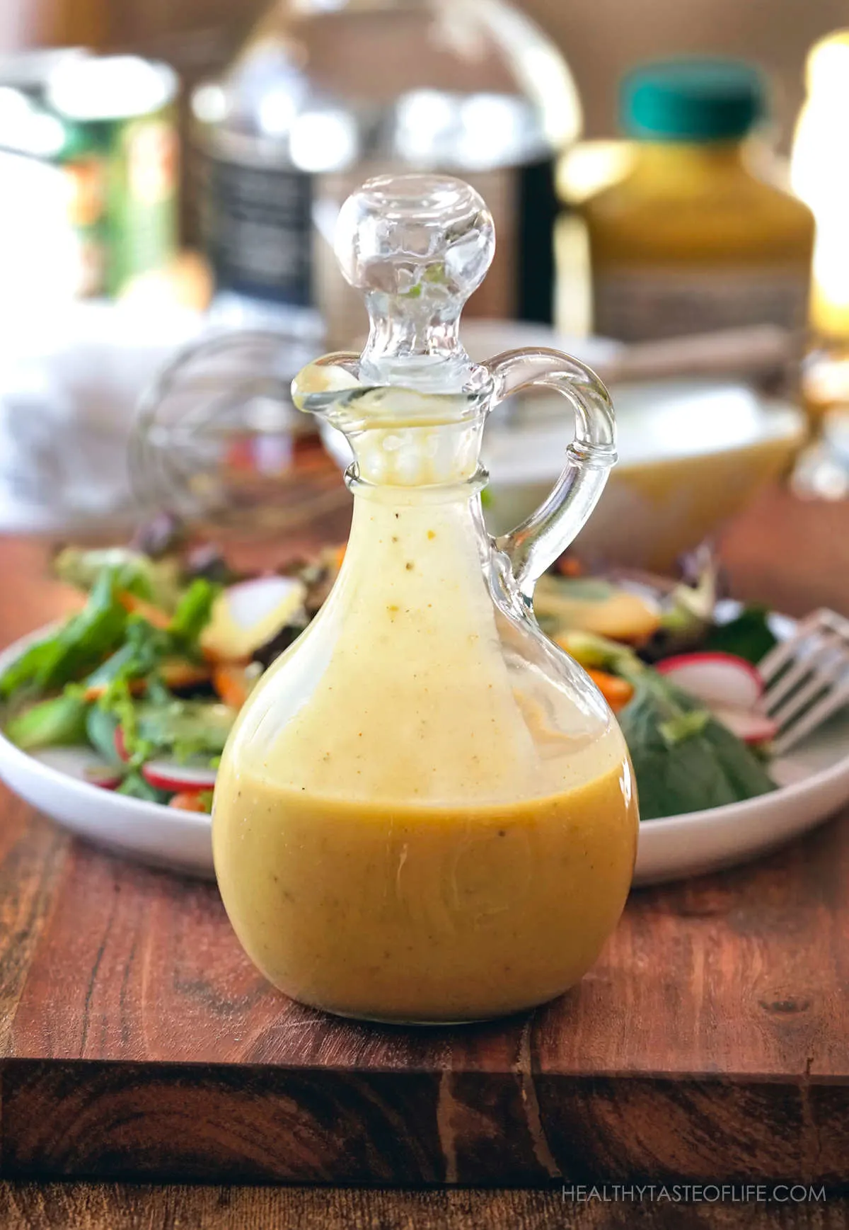 Simple Honey Mustard Dressing (Vinaigrette, Creamy or Vegan) - Alphafoodie
