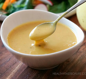 Vegan Honey Mustard Sauce Dressing Recipe.