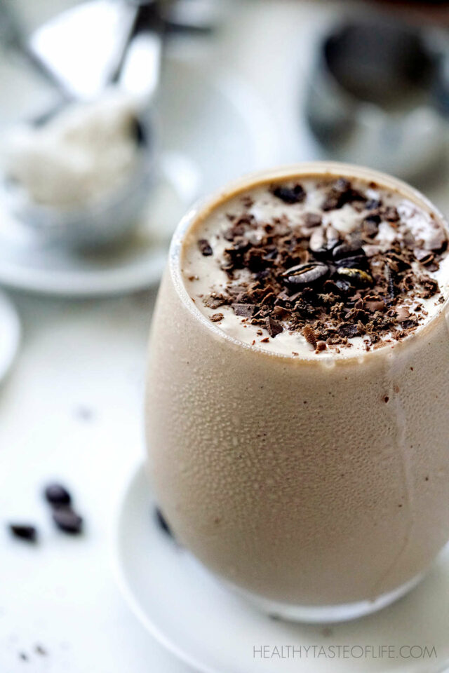 Coffee Milkshake With Mocha Flavor + Video, DF | Healthy Taste Of Life