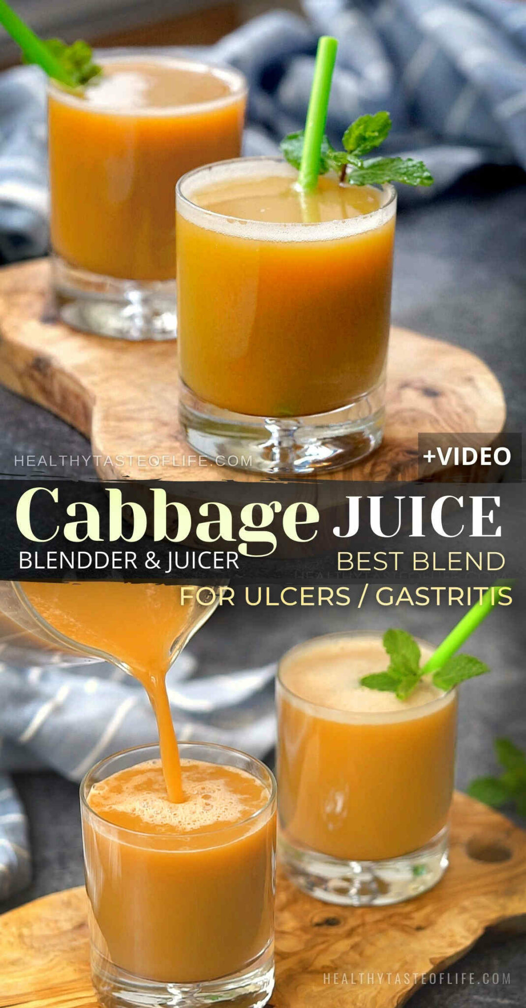 Best Cabbage Juice Recipe For Ulcers (Blender / Juicer) Healthy Taste