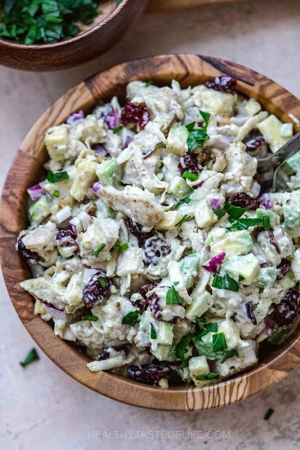 Chicken Salad With Cranberries Walnuts & Avocado | Healthy Taste Of Life