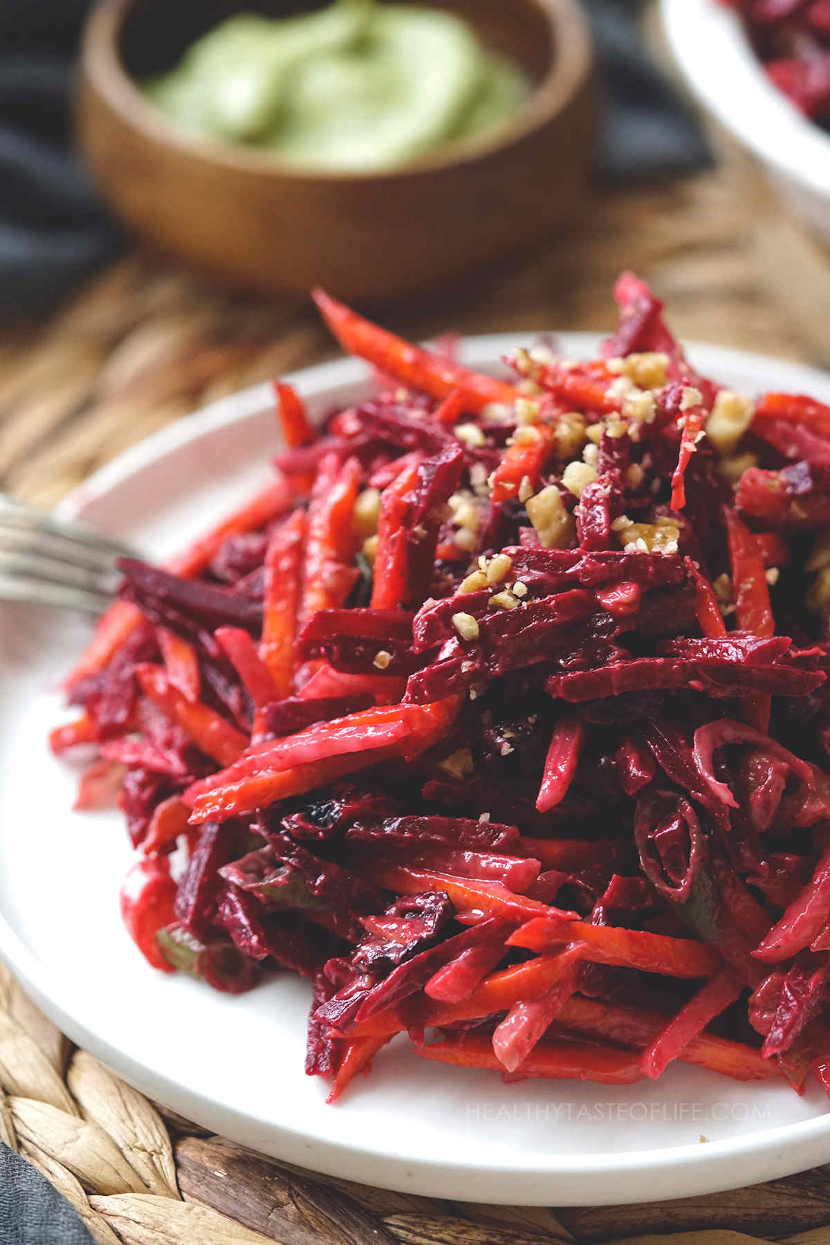 Roasted beet and carrot salad.