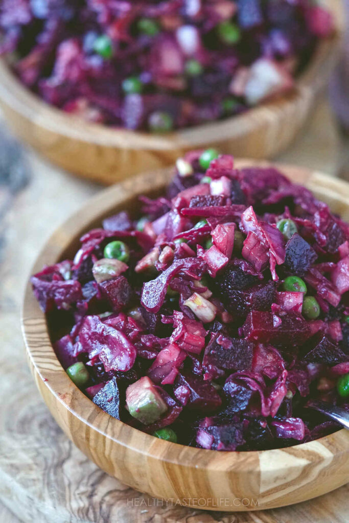 Russian Beet Salad With Sauerkraut (Vinaigrette) | Healthy Taste Of Life