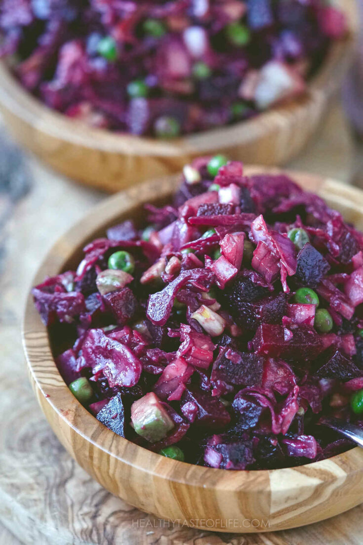 Russian Beet Salad With Sauerkraut (Vinaigrette) | Healthy Taste Of Life