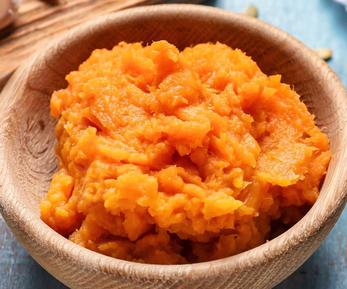 mashed sweet potato mixture for gluten-free tortilla dough