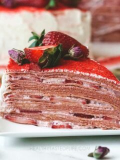 strawberry crepe cake featured image