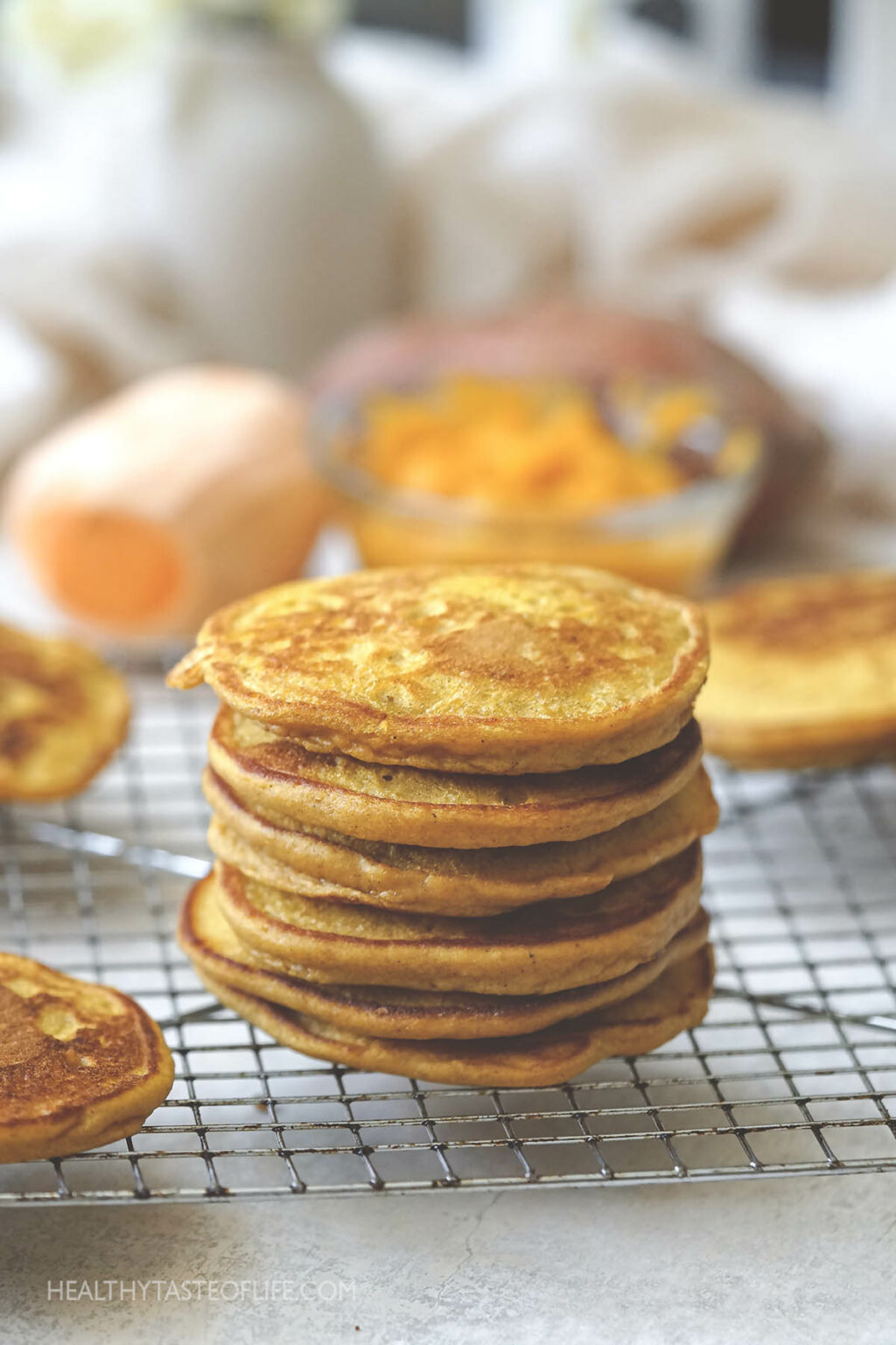 Perfect Fluffy Sweet Potato Pancakes | Healthy Taste Of Life