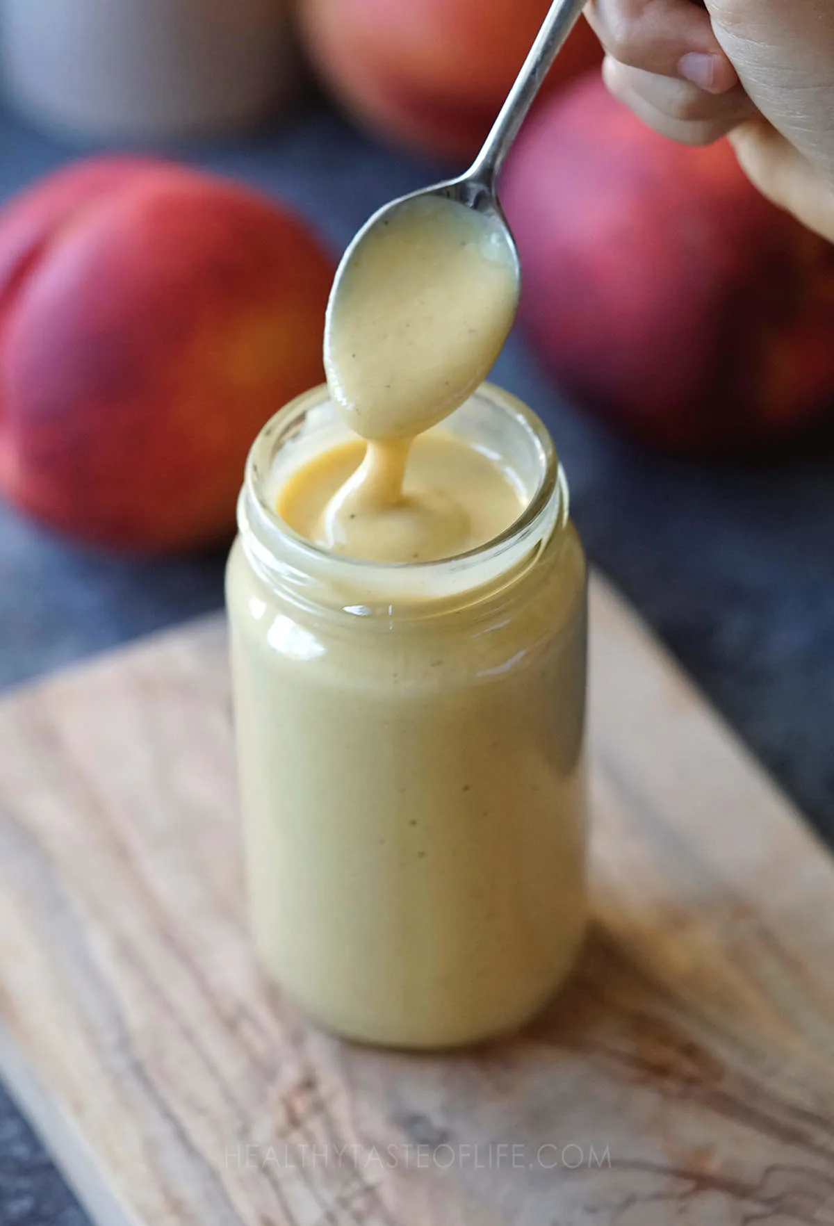 Whole30 Creamy Avocado Salad Dressing - Fresh Water Peaches