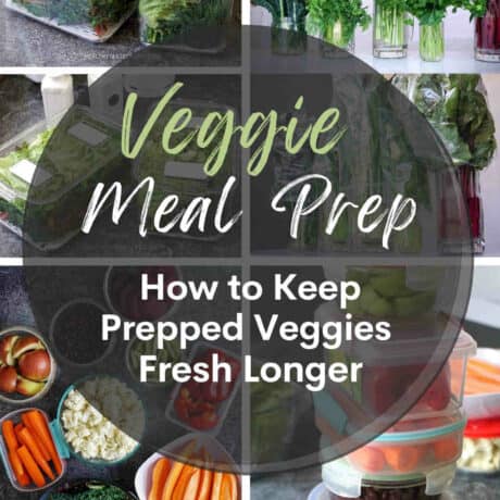 Learn to meal prep vegetables whether you store them whole, chopped, fresh or cooked, there are a few tips that can help you keep your veggies fresh longer. These are great veggie prep tips for the week (for beginners) when trying to eat more whole fresh foods and adopt a clean eating diet. Save time and money with these veggie meal prep tips. #mealprep #veggieprep