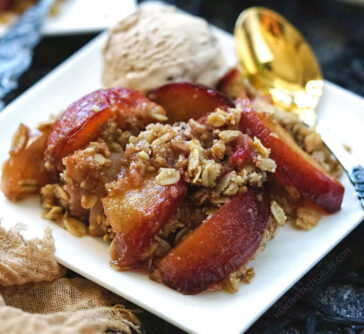 Apple and plum crumble recipe