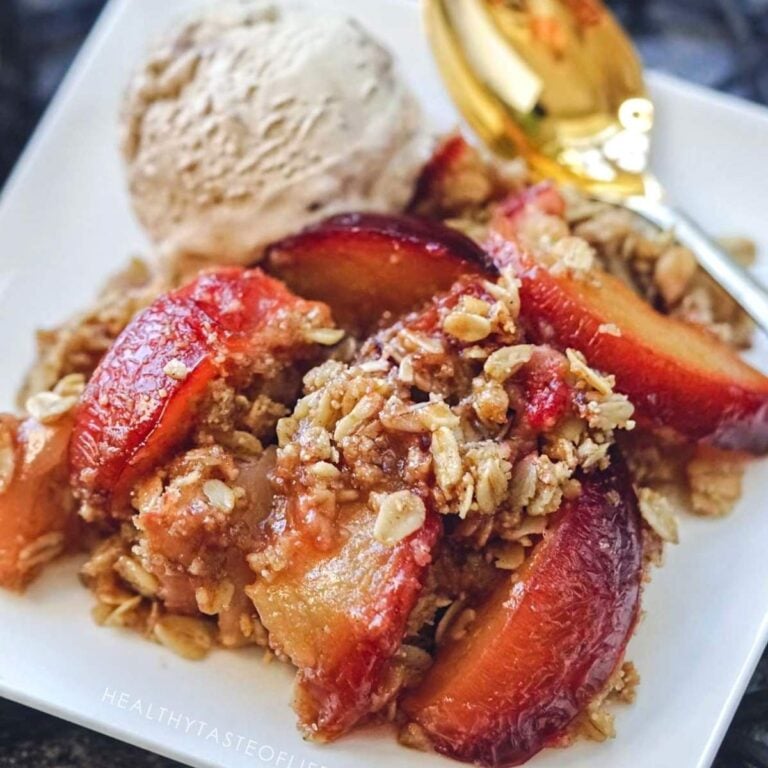 Apple Plum Crisp with Oats & Walnuts