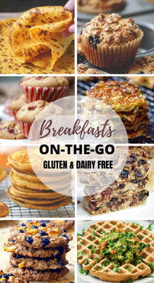 Try these healthy gluten free dairy free breakfast on the go from around the web, all made with whole foods rich in nutrients. This list of gluten and dairy free breakfast on the go has both sweet and savory recipes that can be made in advance, portioned and also easily packed to be taken with you on the road. #glutenfreedairyfreebreakfast #onthego #breakfastonthego #glutenfreedairyfreerecipes #healthy #recipes