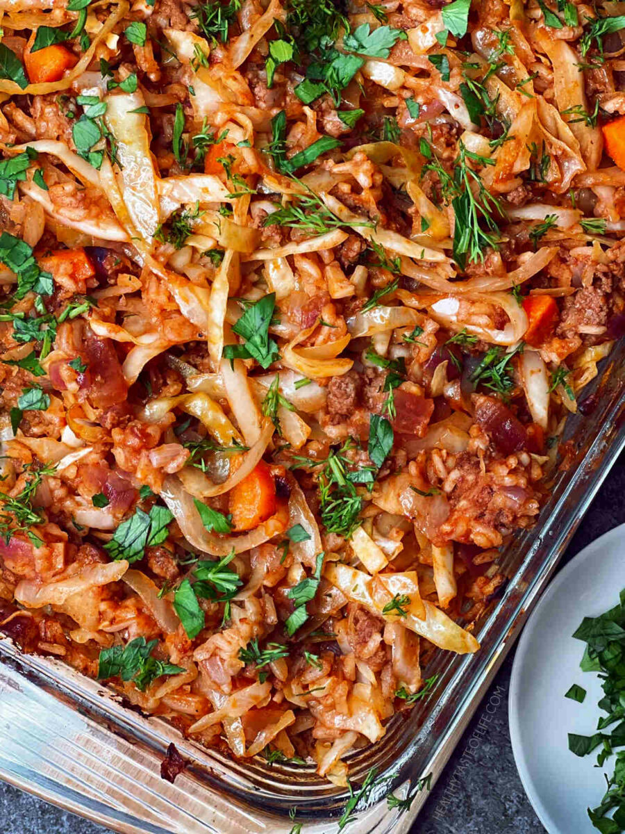 Best Lazy Cabbage Roll Casserole | Healthy Taste Of Life
