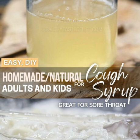 An effective homemade cough syrup, great for a sore throat too. Making this homemade cough syrup recipe is simple and easy. This natural diy cough syrup combines honey, onion, garlic and black radish – it relieves the cold symptoms and cough naturally. This natural syrup for cough is great for all ages! Small children above 12 months can have it.