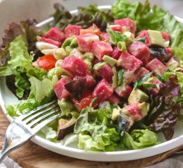 watermelon radish salad recipe featured image