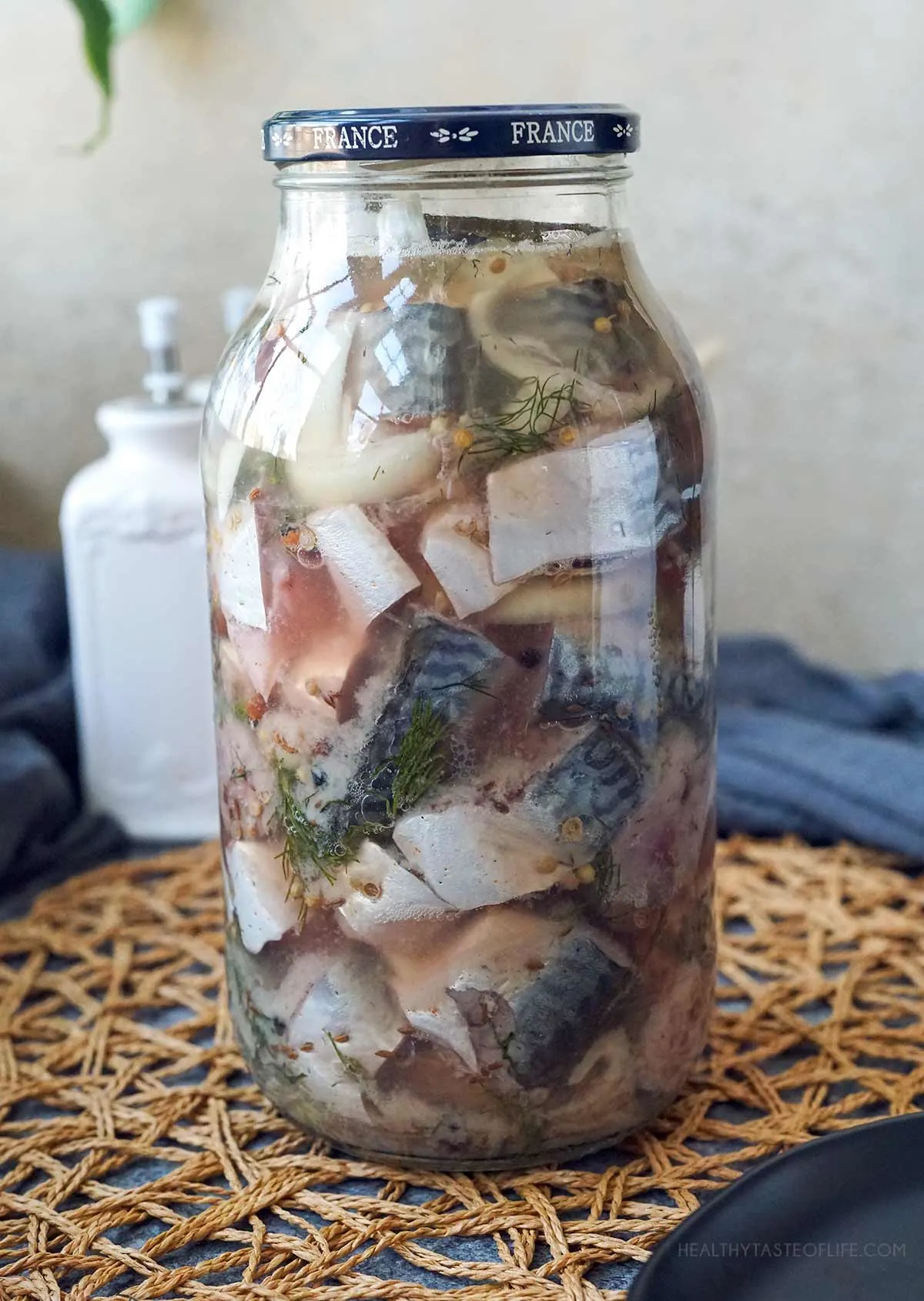 Fermented fish in a jar.