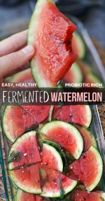 Easy simple fermented watermelon recipe! From sliced triangles with rind or whole watermelons, this guide offers step-by-step instructions and tips. By submerging the fruit in brine, you'll unlock tangy flavors and enhanced nutritional benefits of lacto-fermented watermelon. A refreshing, gut-healing twist to your summer favorites better than just pickled watermelon. #FermentedWatermelon #Brine #LactoFermentedJoy #PickledTreats