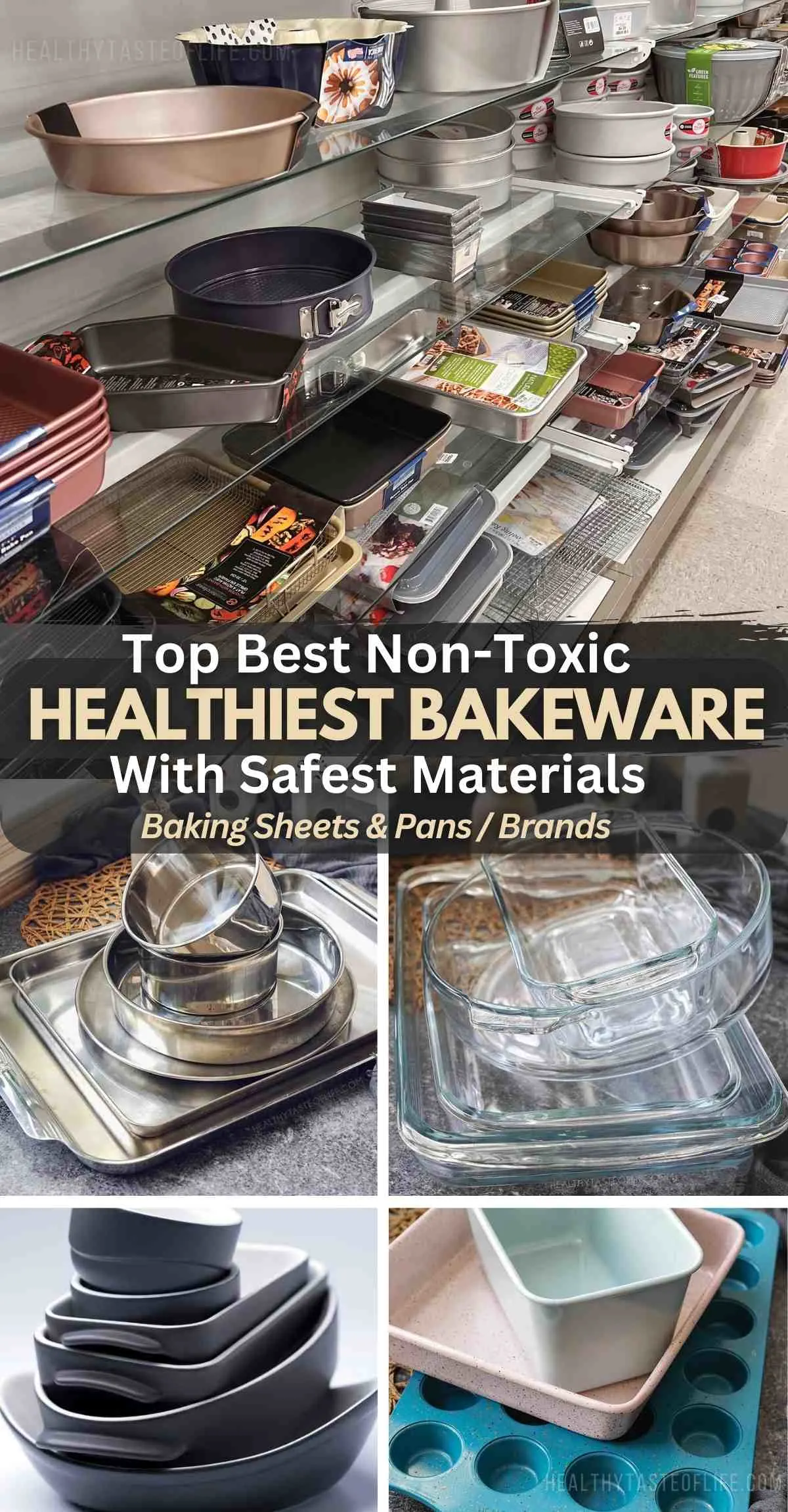 A simple guide to the best non-toxic bakeware, highlighting the importance of switching to non-toxic baking sheets and pans! We'll look into the healthiest and the safest bakeware materials available, by their type and by purpose, as well as reputable companies, and top picks available online. #NonToxicBakeware #HealthyCooking #bakingsheet #bakingpan #healthy