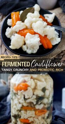 Easy-to-follow Fermented Cauliflower Recipe - transform ordinary cauliflower into a probiotic-rich, tangy delight. Perfect for beginners and seasoned fermenters alike, this guide shows you how to lacto-ferment cauliflower, creating a nutritious and delicious side to your meals. Not just pickled but health-packed, this fermented cauliflower recipe guarantees a rewarding experience with every bite. Try new ways to ferment vegetables today and add a burst of flavor and wellness to your diet.
