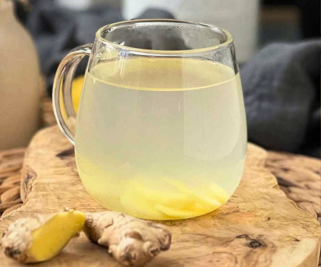 Ginger water recipe featured image healthytasteoflife