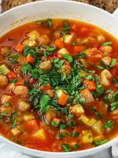Mediterranean chickpea soup featured image