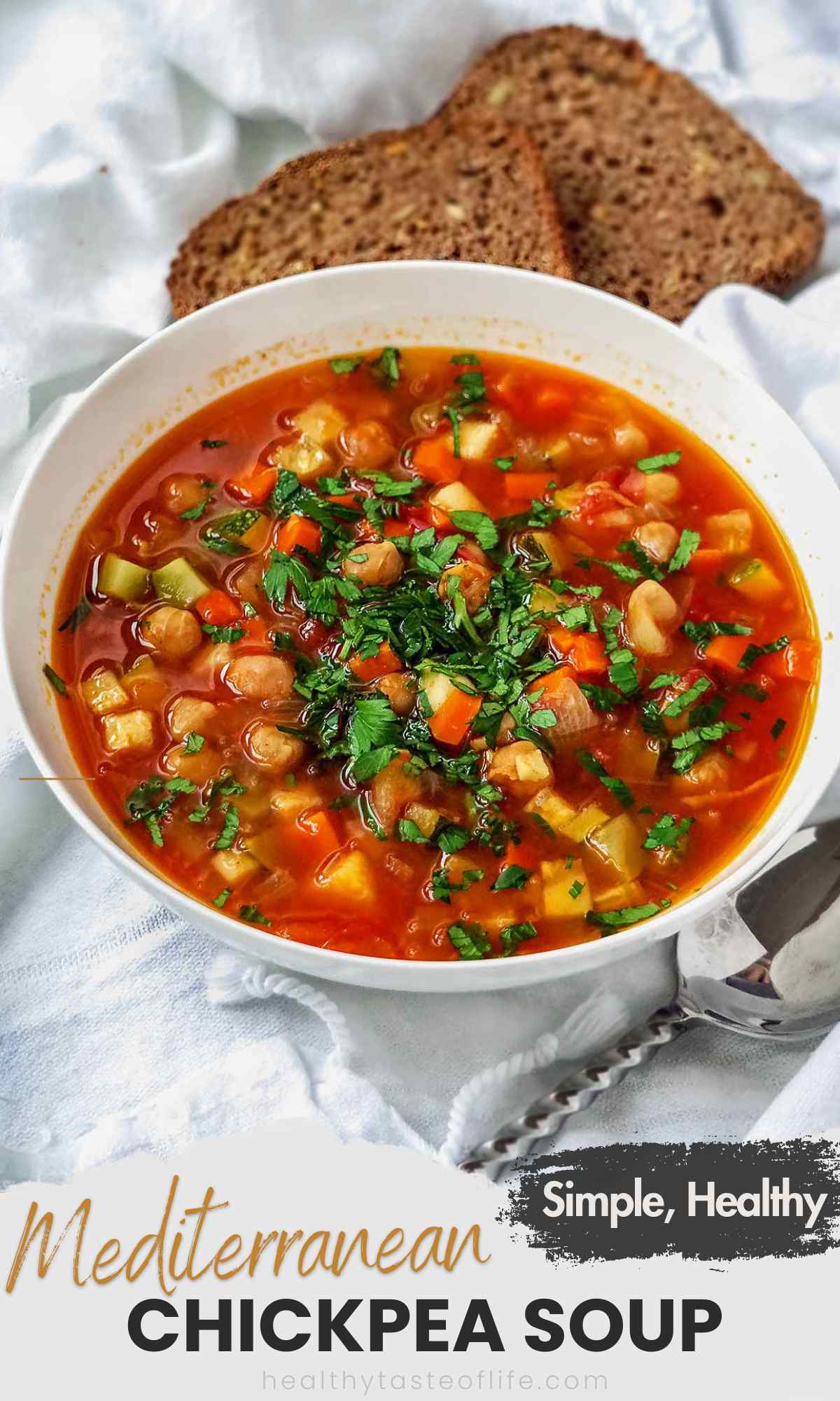 mediterranean chickpea soup pinterest | Healthy Taste Of Life