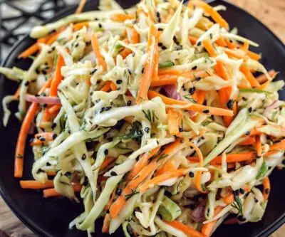 cabbage and carrot salad recipe featured image