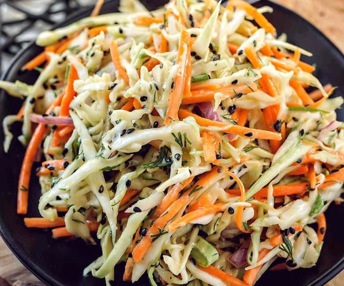 cabbage and carrot salad recipe featured image