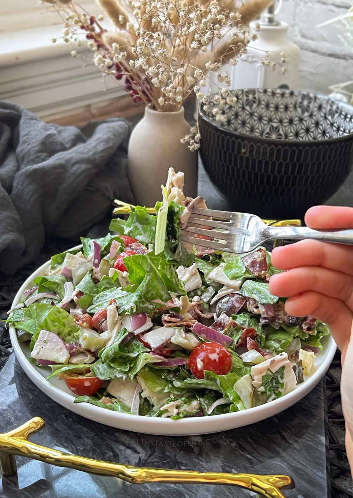 grinder salad fork bite