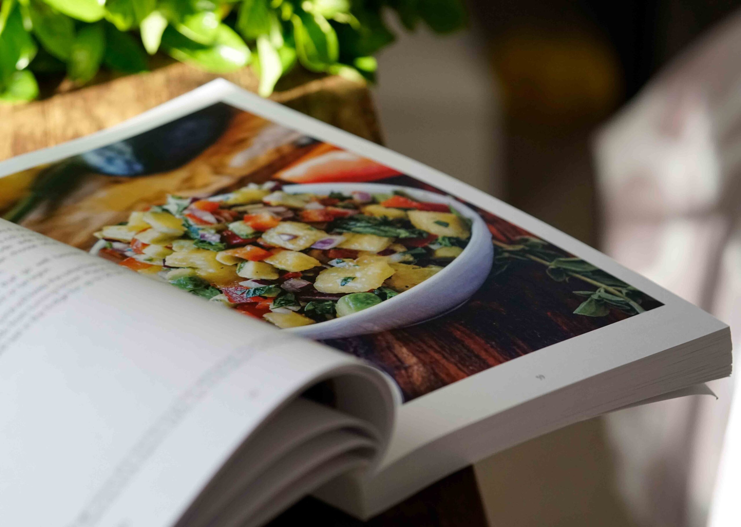cookbook close up picture