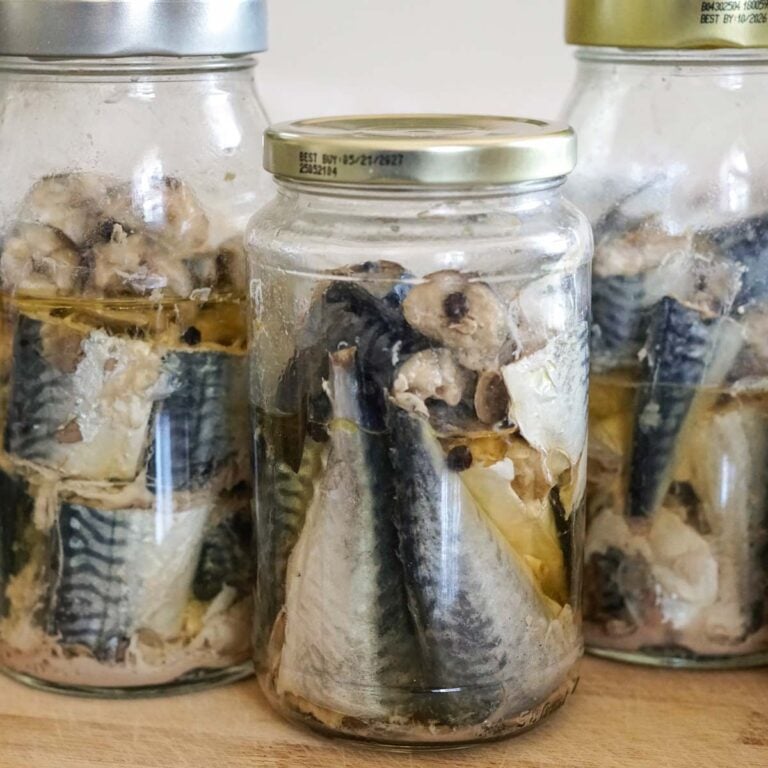 oven cooked mackerel in jars